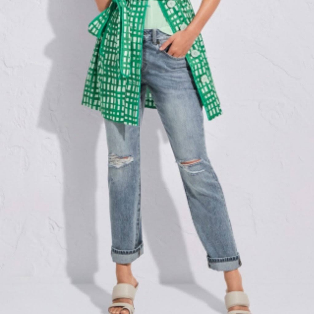CAbi 100% Boyfriend Jean - Size 10 - Sandstorm Wash